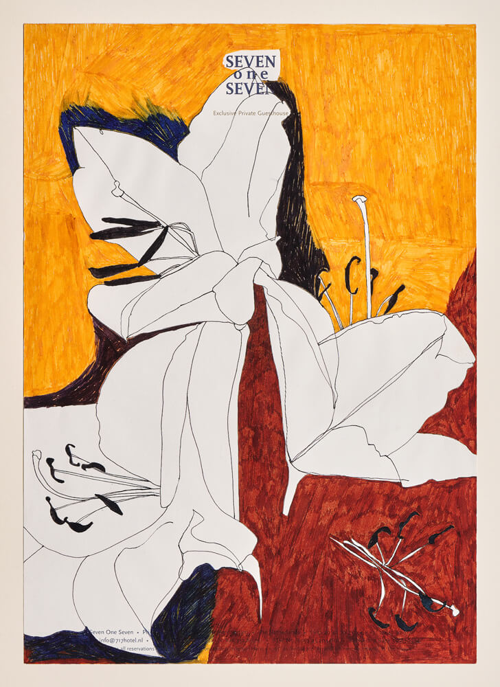 botanicals lilien 2021 ink on paper 30×21cm — sabine steinmair