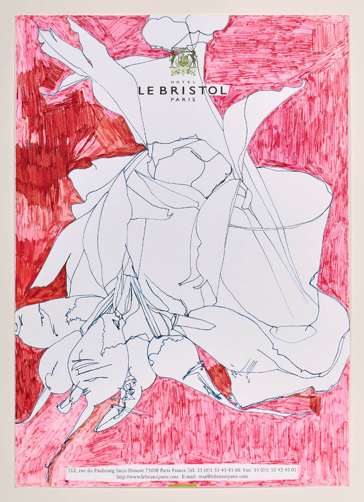 botanicals welkende lilien 2017 ink on paper 30×21cm — sabine steinmair