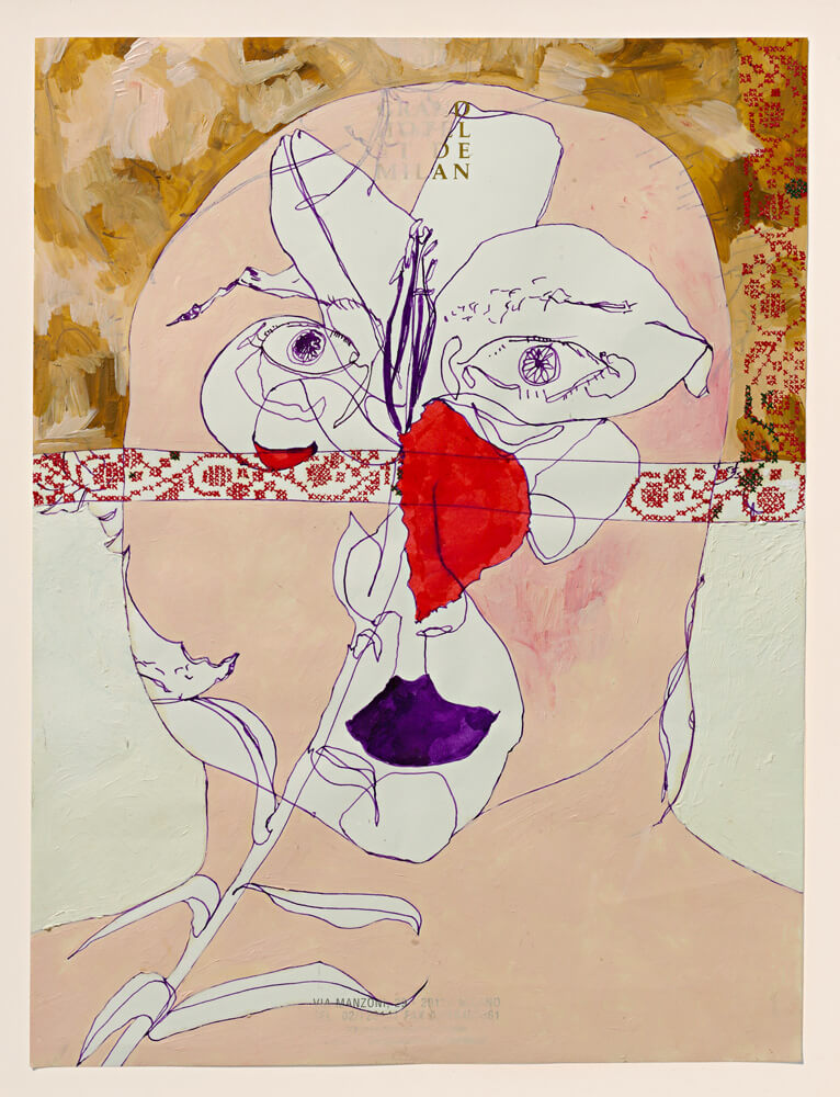 portraiture selbstportrait in nude 2014 ink on paper 28×21cm — sabine steinmair