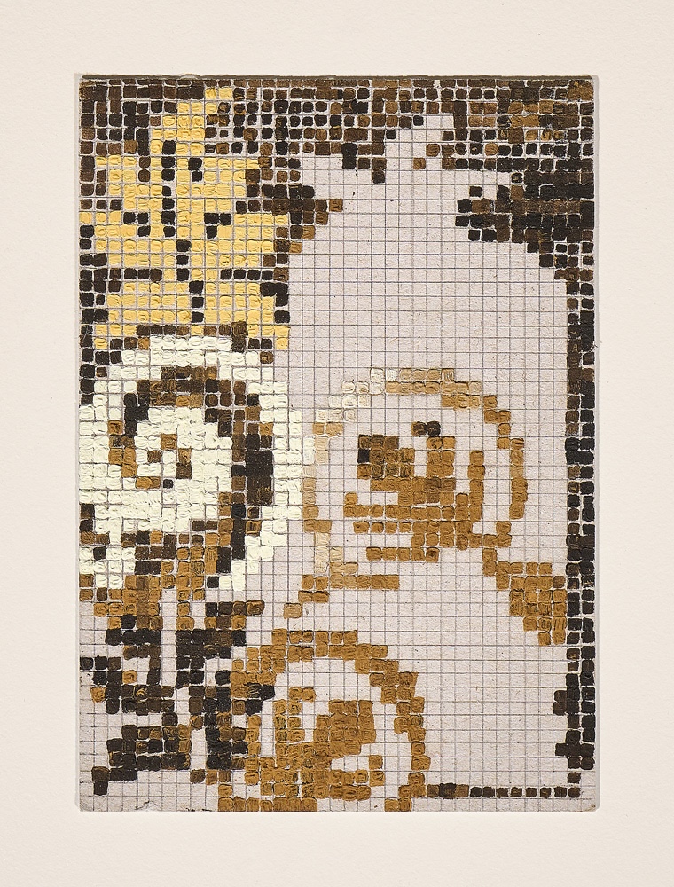 grids blass blumig 2017 oil on cardboard 11×7cm — sabine steinmair
